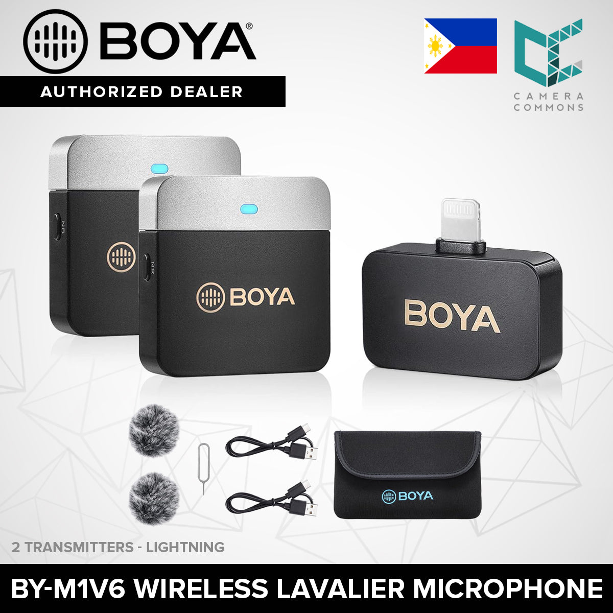 BOYA BY-M1V Wireless Lavalier Microphone System for Cameras and Smartphones BY-M1V1 BY-M1V3 BY-M1V5