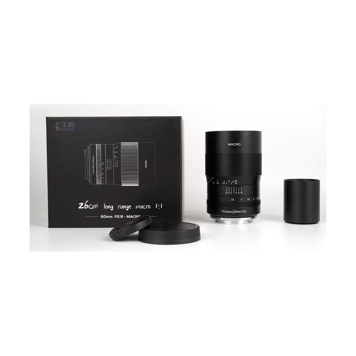 7artisans 60mm f/2.8 II Photoelectric Manual Focus Macro Lens for Sony E Mount Cameras A6500 A6400 A6300 A6000 A5100 A5000 EX-3 NEX-3N NEX-3R NEX-F3K NEX-5 NEX-5N Mirrorless Cameras