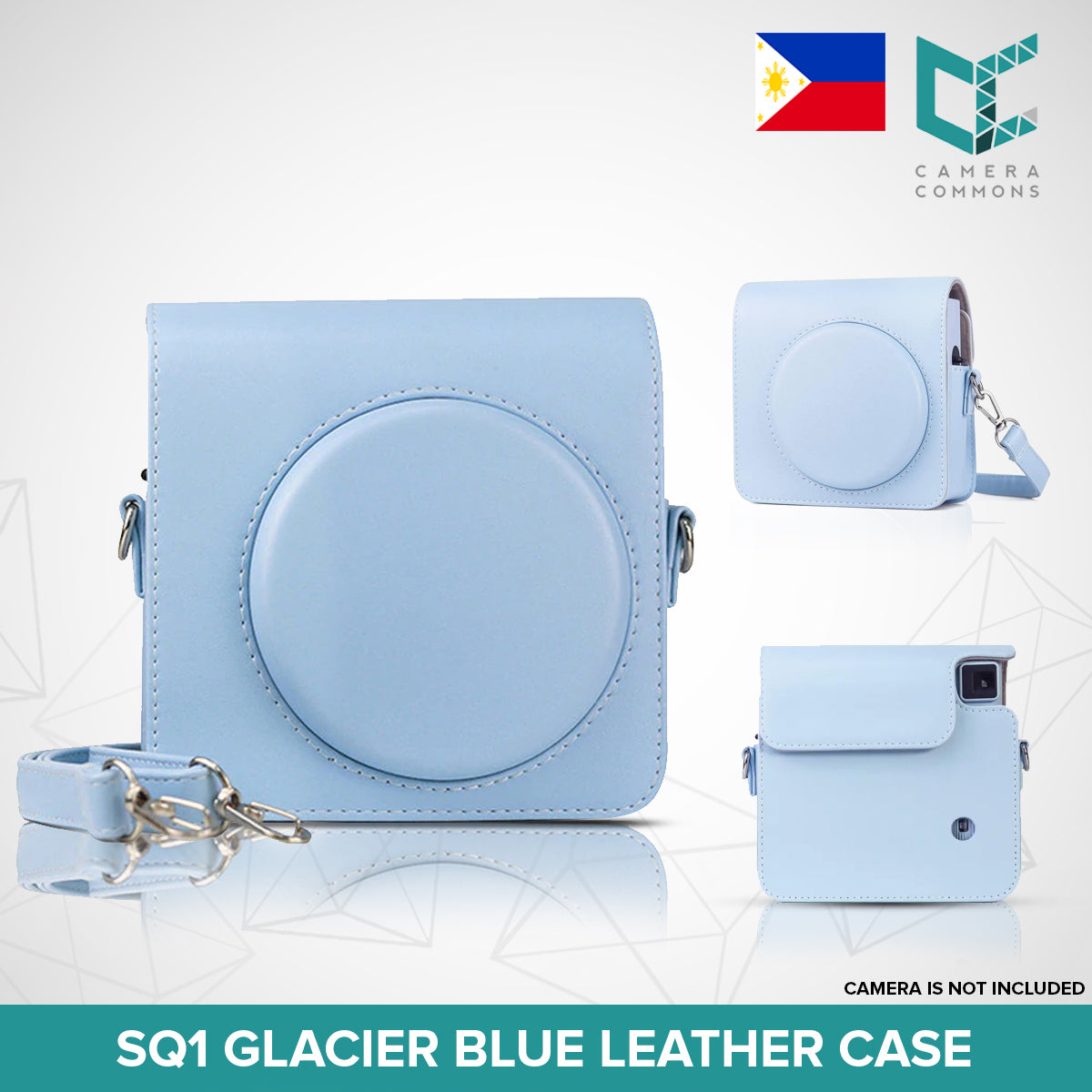 Leather Case Protection Shoulder Strap Plain Colors for Fujifilm Instax SQUARE SQ1 Camera