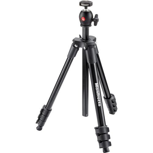 Manfrotto MKCOMPACTLT-BK Tripod Compact Light Aluminum Black