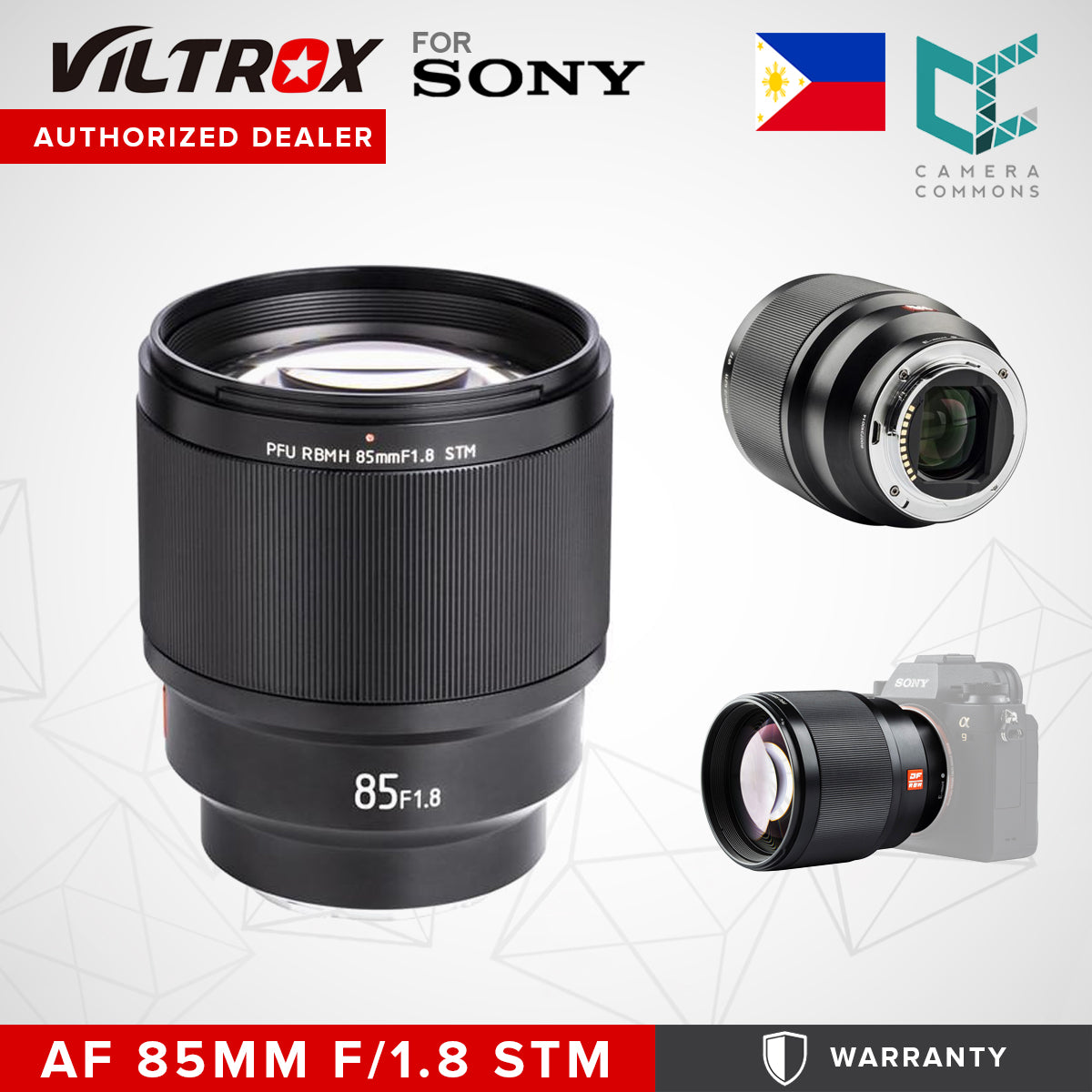 Viltrox AF 85mm f/1.8 II Version 2 Lens for Sony FE E-Mount Autofocus Prime Lens V1 V2