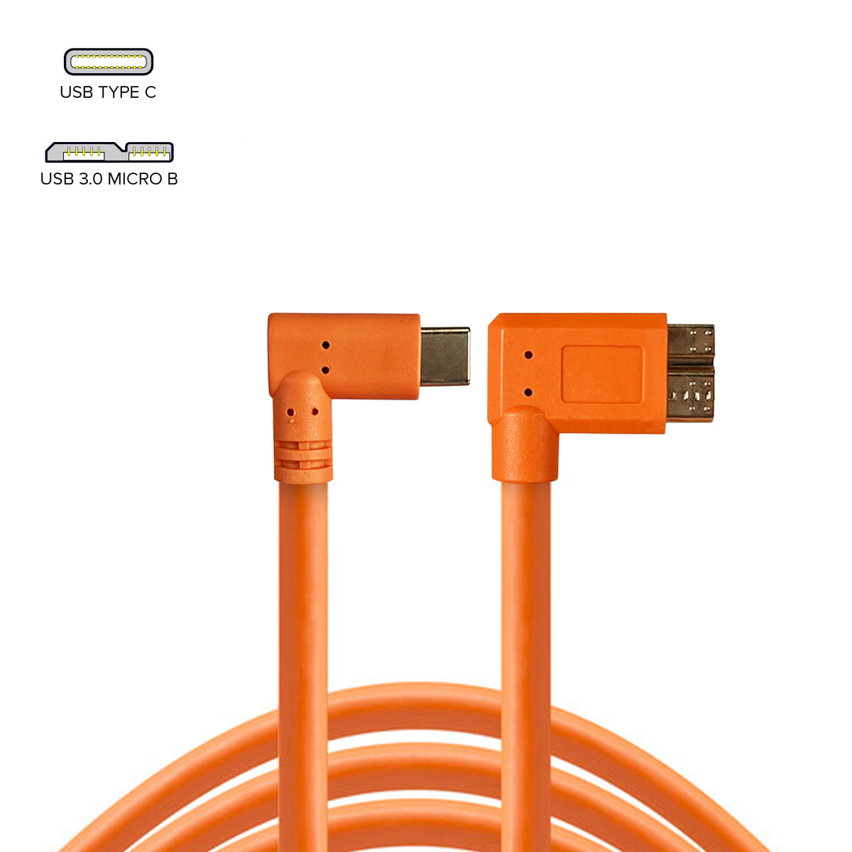 CLEARANCE Studiomate Cable USB C 3.0 to MicroB Right Angle