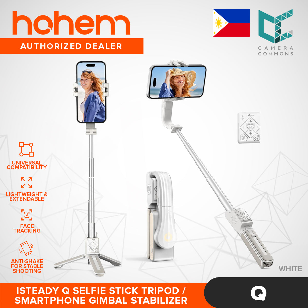 Hohem iSteady Q Smartphone Gimbal Stabilizer Detachable Remote Control Lightweight Face Tracking