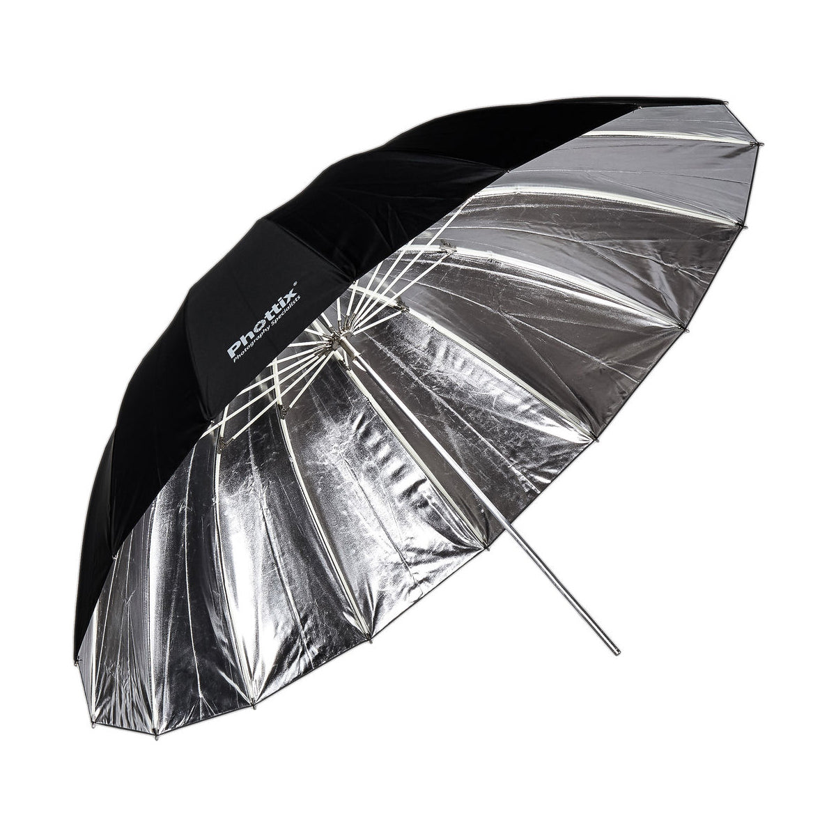 Phottix Para Pro Parabolic Reflective Umbrella 152cm 60 Inches Silver and Black PH85344
