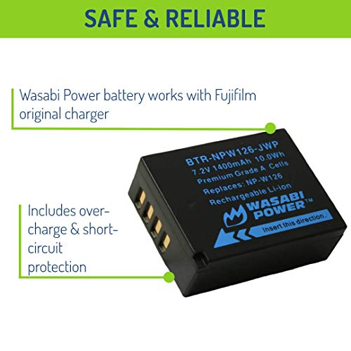 Wasabi Power NP-W126 1pc Rechargeable Battery for Fujifilm Cameras NPW126