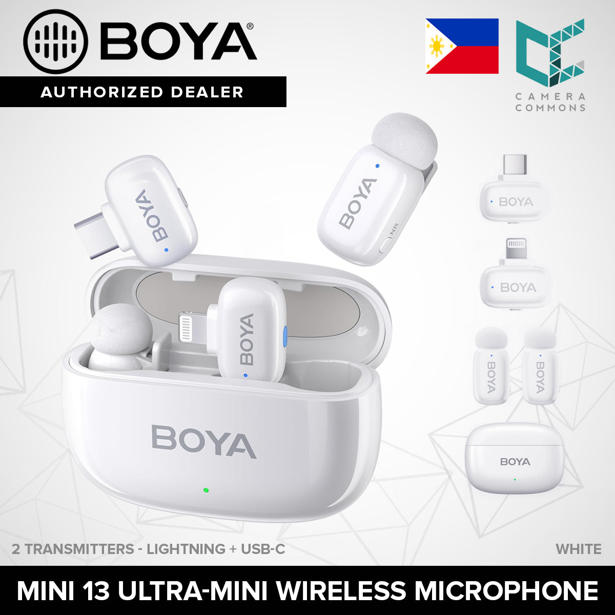 BOYA Mini Ultra-Mini Wireless Microphone System Tiny 2.4 GHz for Smartphone Mini12 Mini13ÃÂ Mini14ÃÂ Mini15