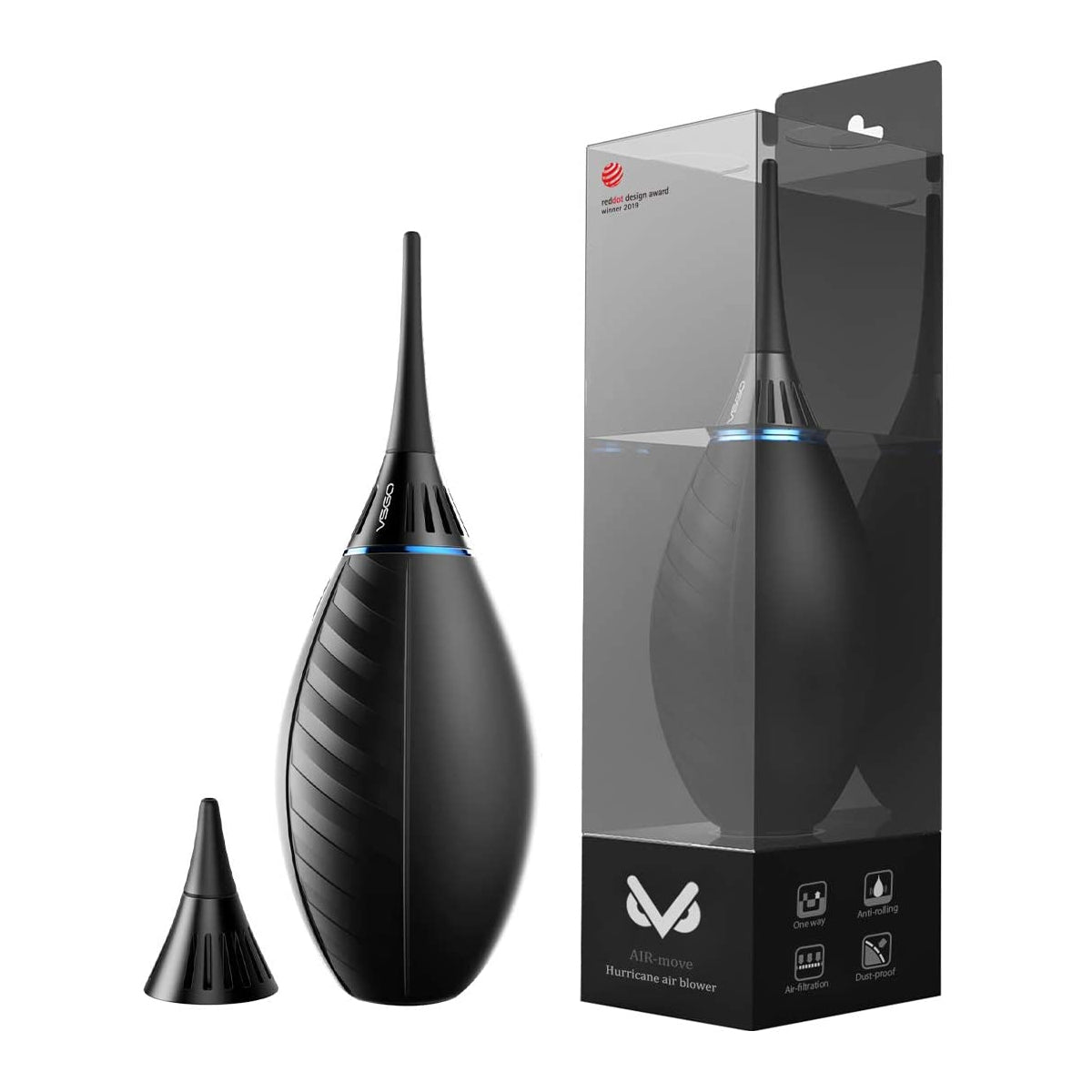 CLEARANCE VSGO Air Mover Air Blower with Filter Rubber Dust Blower for Camera Lens Sensor Cleaning V-B02E