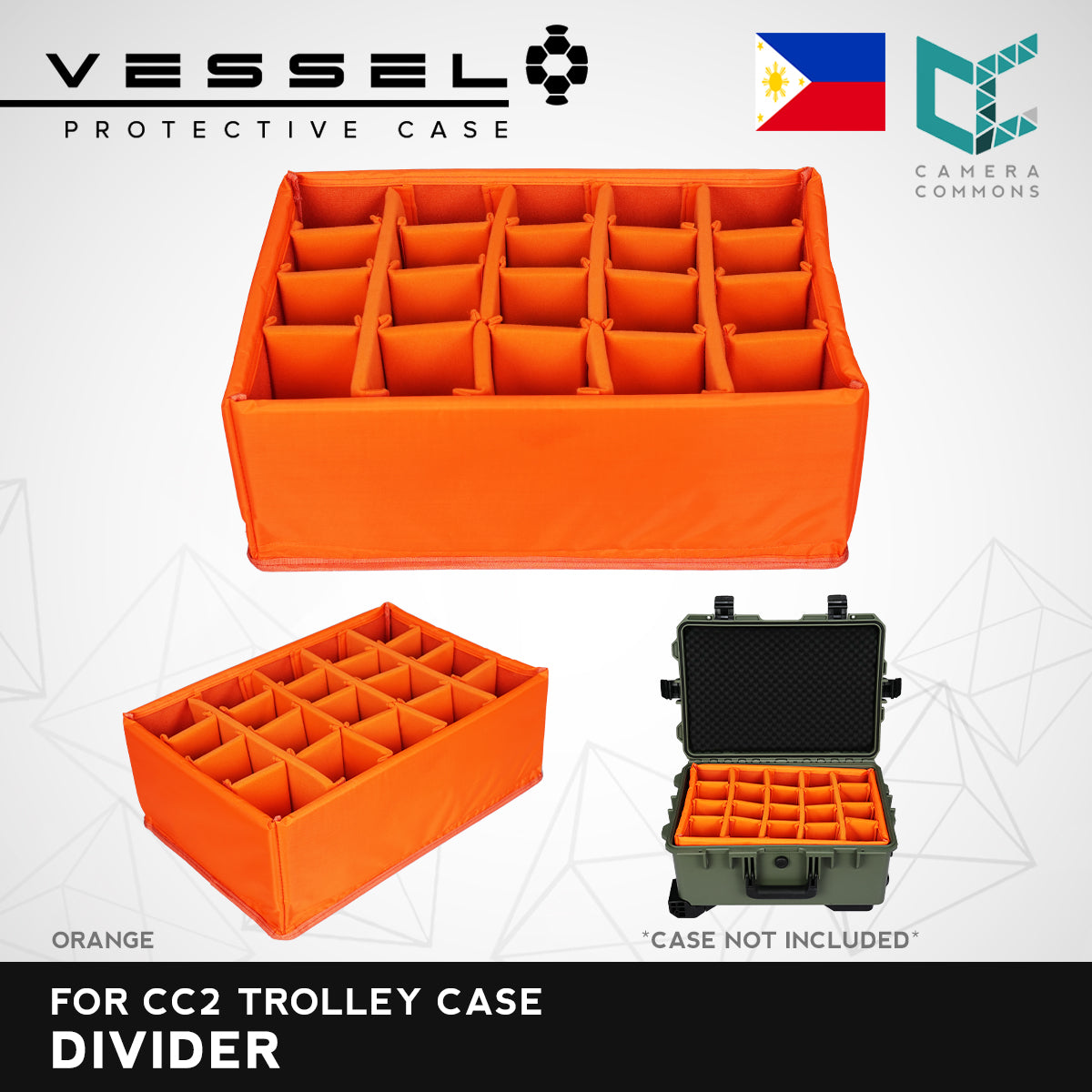 VESSEL Divider for CC2 Trolley Hard Case | Divider Only Camera Accessories