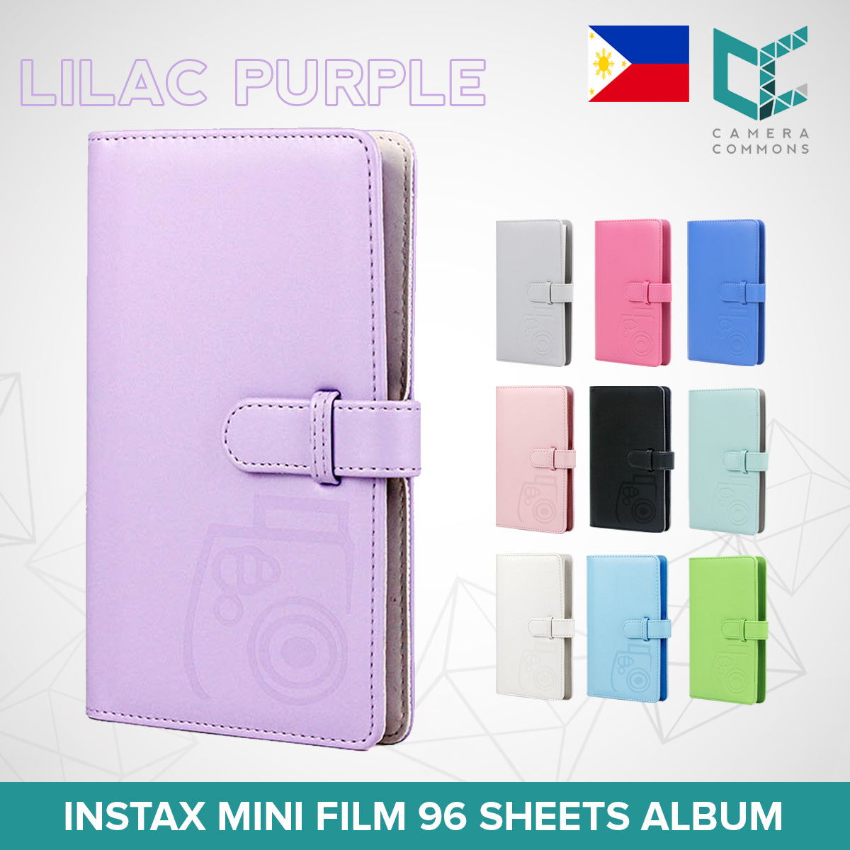 Photo Album 96 Pockets Slots Plain Colors for Fujifilm Instax Mini Film