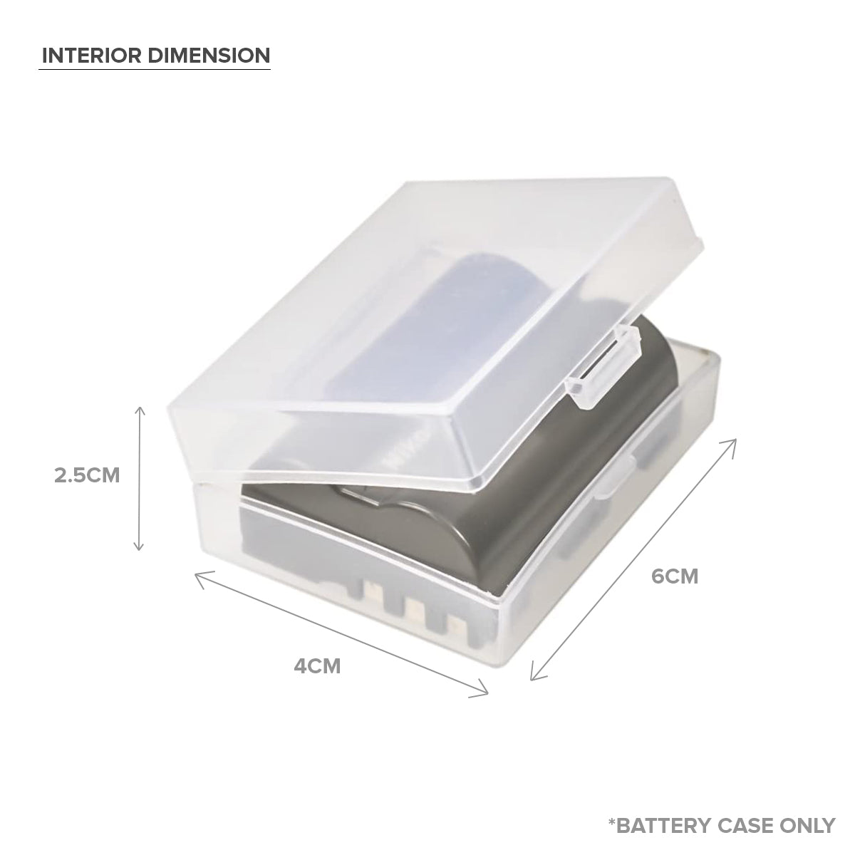 STUDIOMATE Clear Plastic Battery Case Storage Organizer Holder for AA AAA Camera Batteries