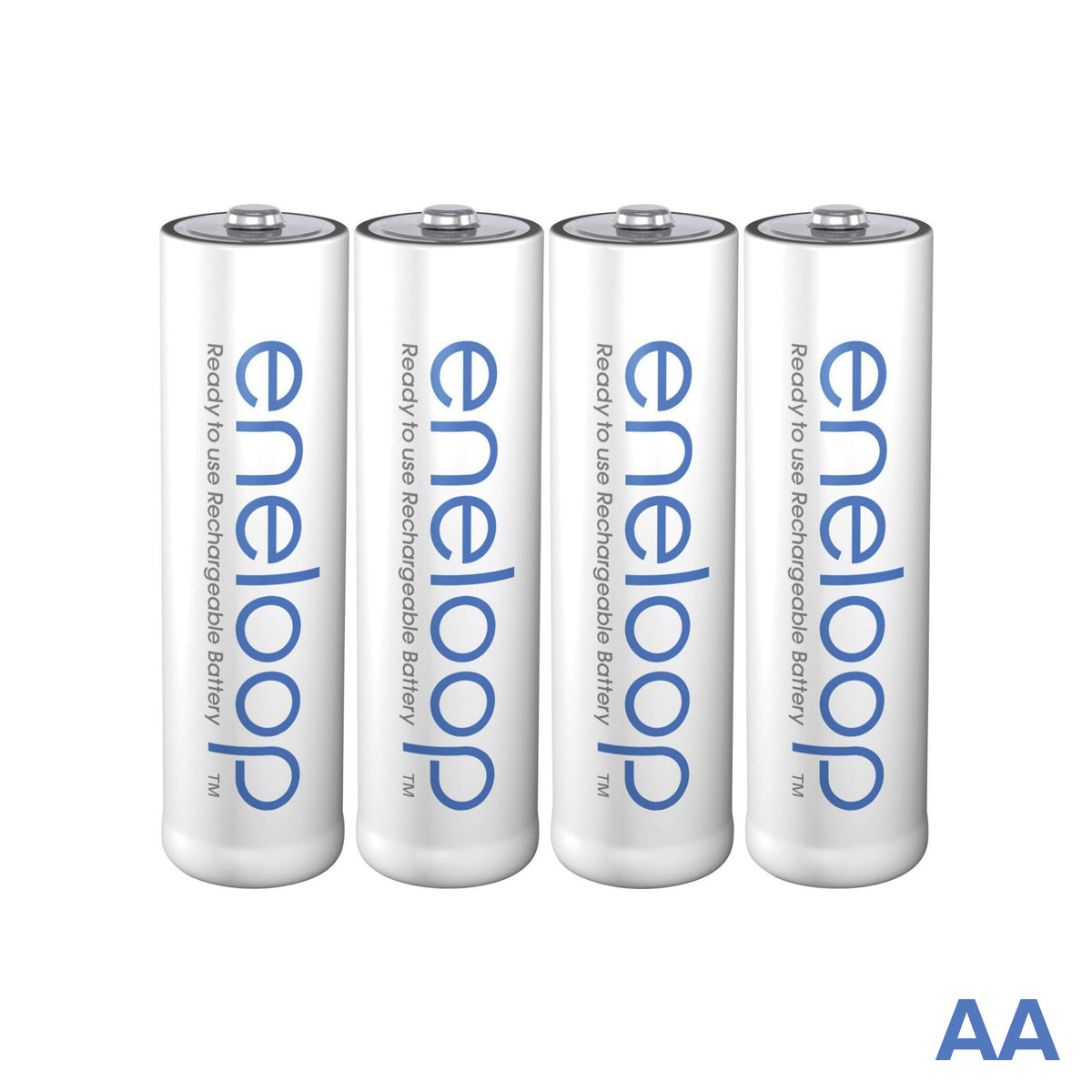 Panasonic Eneloop BK-3MCCE/4ST AA Rechargeable Battery Pack of 4 White Ready To Use