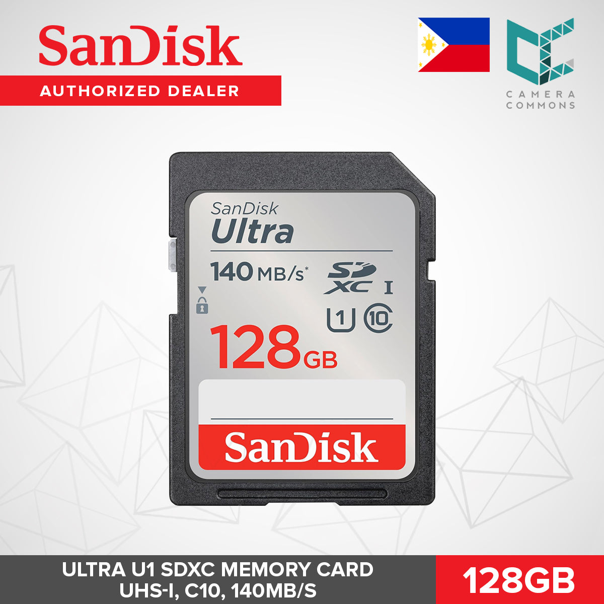 SanDisk Ultra U1 SDHC SDXC SD Memory Card UHS-1 C10 140MB/s 128GB