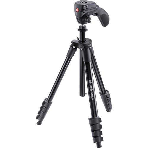 Manfrotto MKCOMPACTACN-BK Compact Action Aluminum Tripod Black