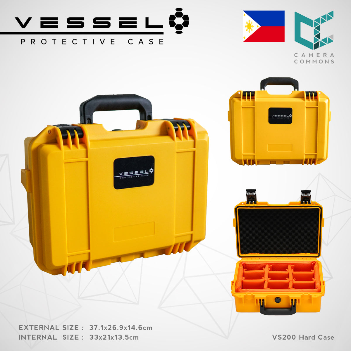 VESSEL VS200 Portable Hard Case for Photography, Equipment, Audio Instruments and other devices VS3321L