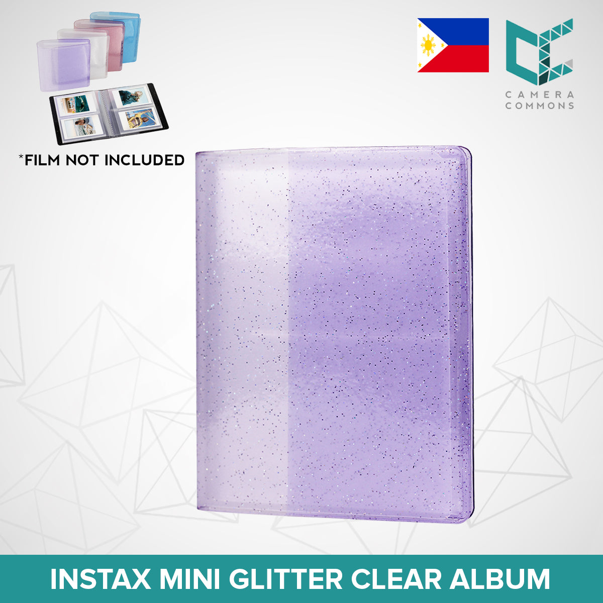 64 Pockets Slots Clear Glitter Photo Album for Fujifilm Instax Mini Films