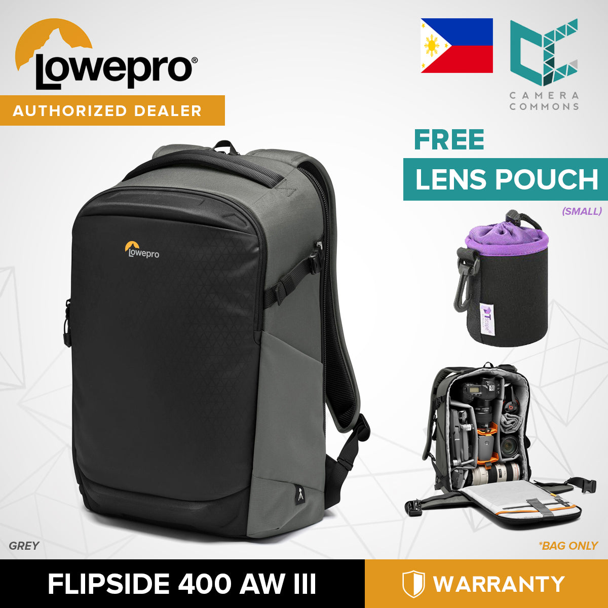 Lowepro Flipside 400 AW III Backpack for Camera Gears