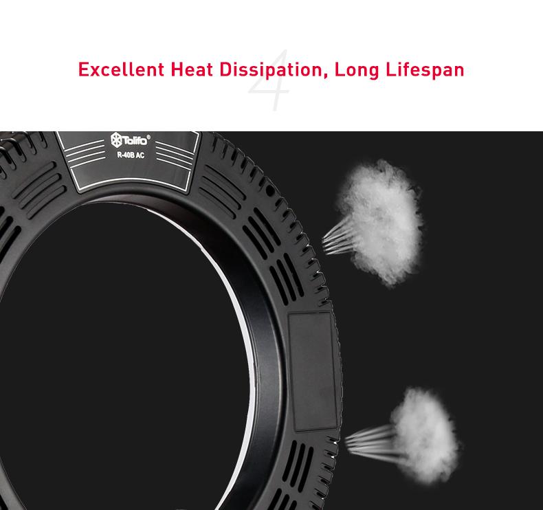 CLEARANCE R40B 14 inches Ring Light Dual Color Tone Photo Lighting for Video Studio Vlog Beauty