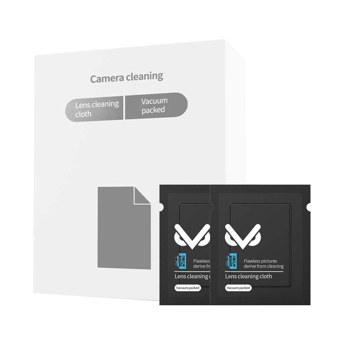 VSGO V-CL01-E Microfiber Cleaning Cloths 20pcs for Camera Lens Glasses Eyeglasses Cell Phone