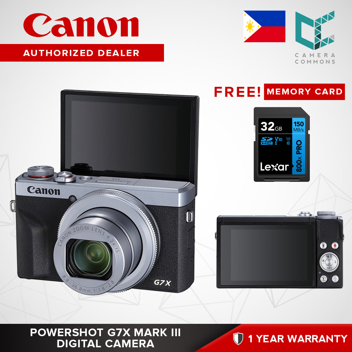 Canon PowerShot G7 X Mark III Digital Camera Black Silver Point and Shoot G7X