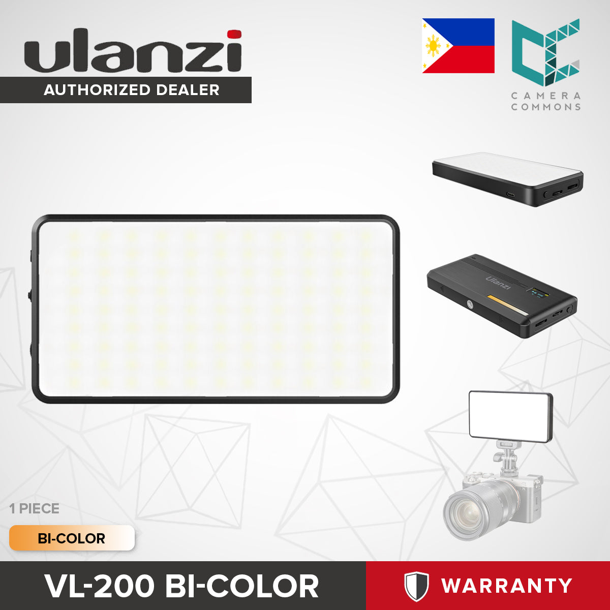 Ulanzi VL120 RGB VL-200 Bi-Color Rechargeable Video Light for Photo Studio Lighting 2495 2481