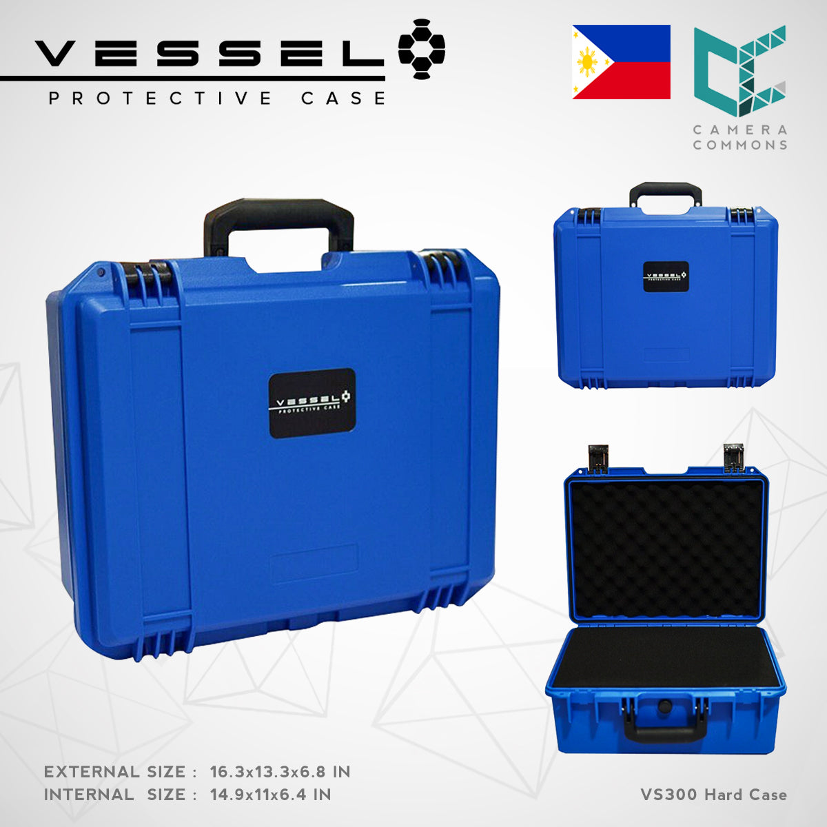 VESSEL VS300 Portable Hard Case for Photography, Equipment, Instruments and other devices VS3828H