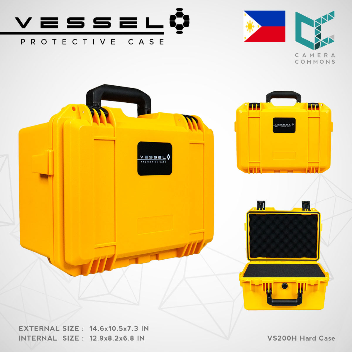 VESSEL VS200H Portable Hard Case for Photography, Equipment, Instruments, and other devices VS3321