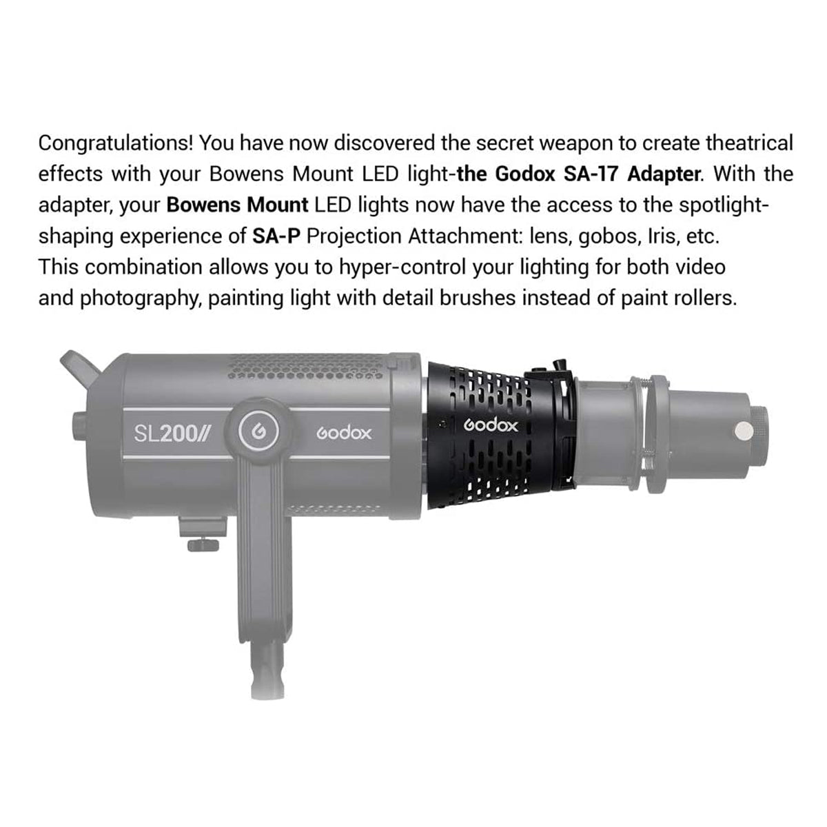 CLEARANCE Godox SA-17 Projection Attachment