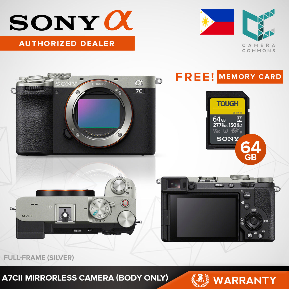 Sony a7C II ILCE-7CM2 Mirrorless Camera Body Kit 33MP Full-Frame Sensor 10-Bit 4K30p Video Touchscreen a7CII a7C2