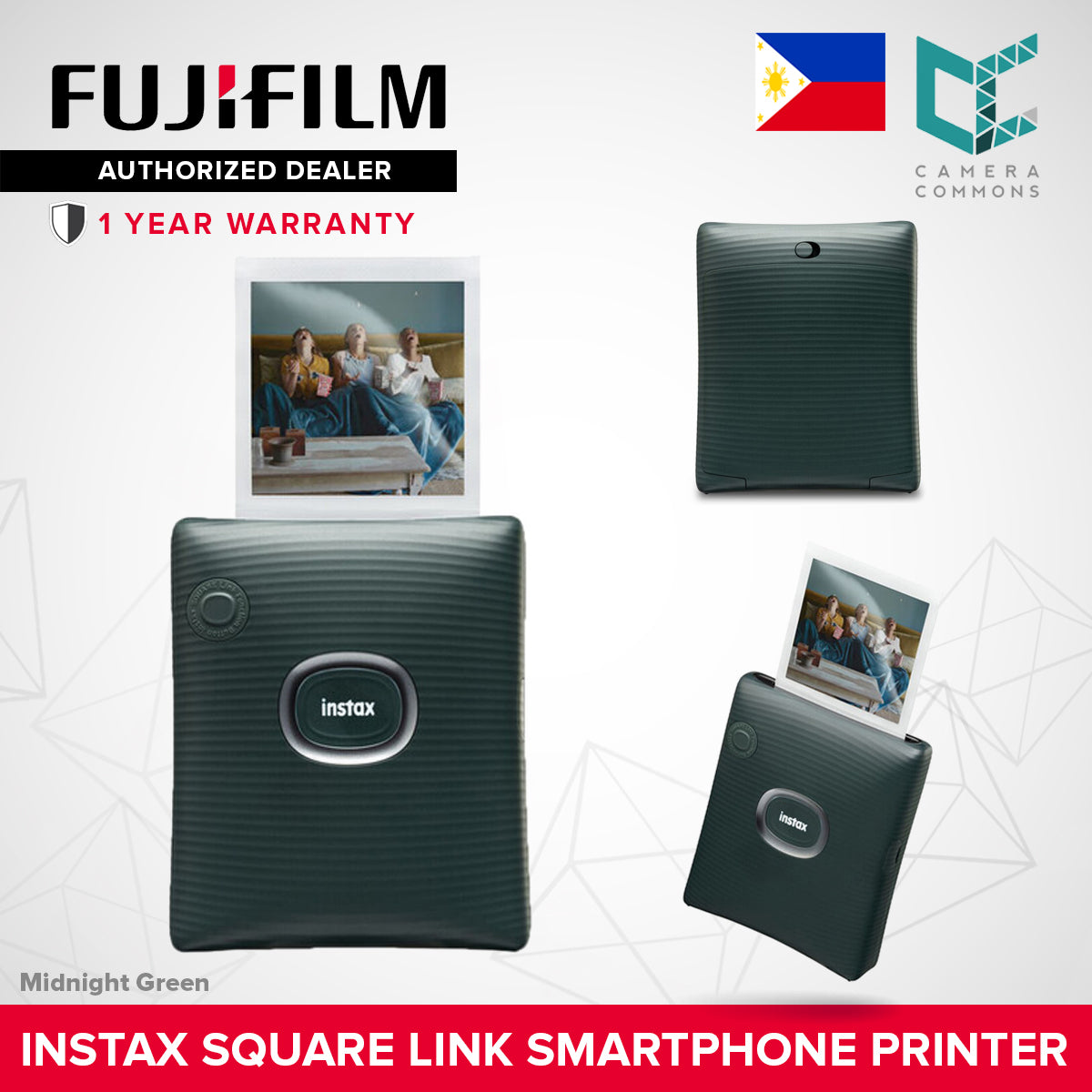 FUJIFILM Instax Square Link Smartphone Printer AR Print Instant