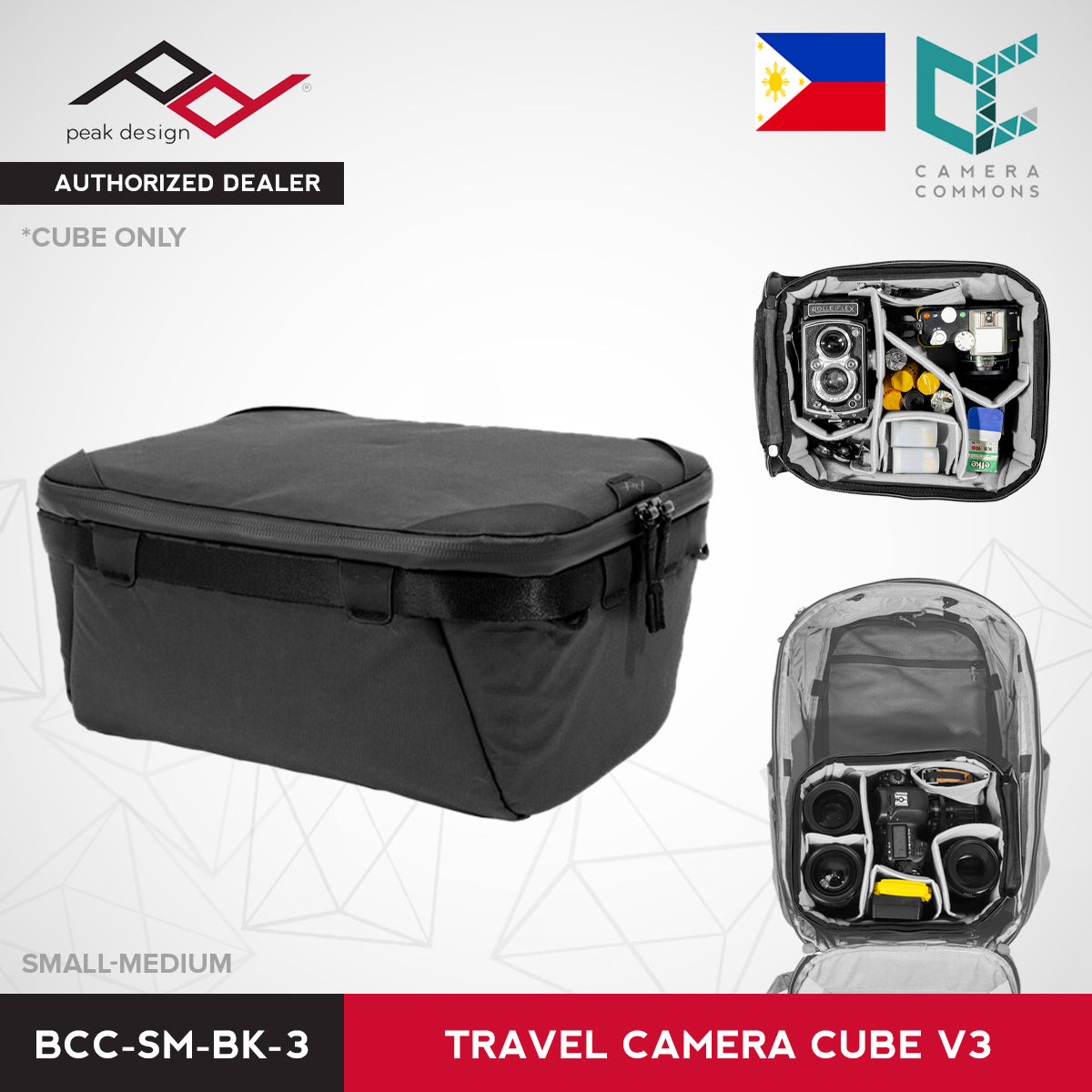 CLEARANCE Peak Design BAG Travel Camera Cube Large Zipper