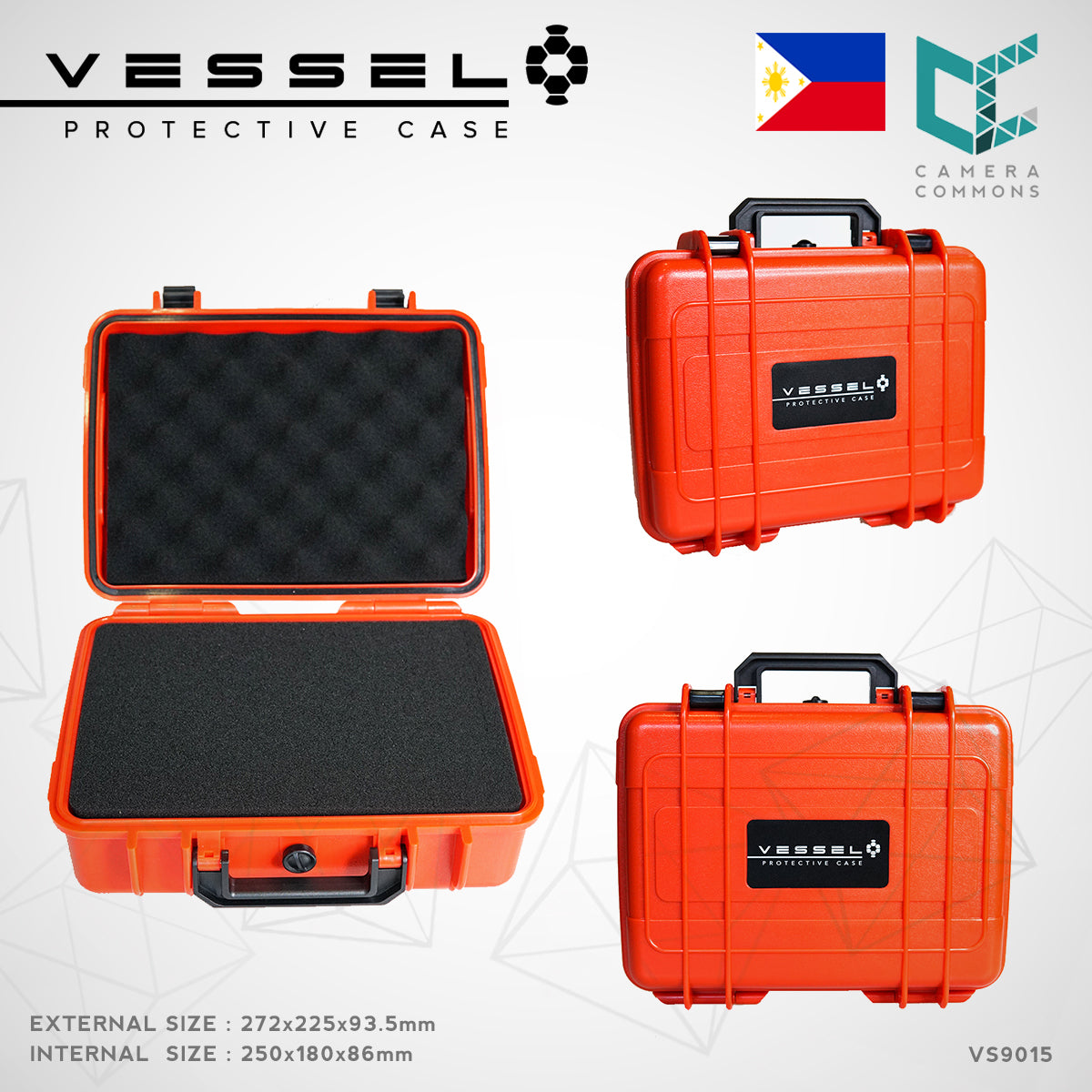 VESSEL VS9015 Portable Hard Case for Photography, Equipment, Instruments and other devices