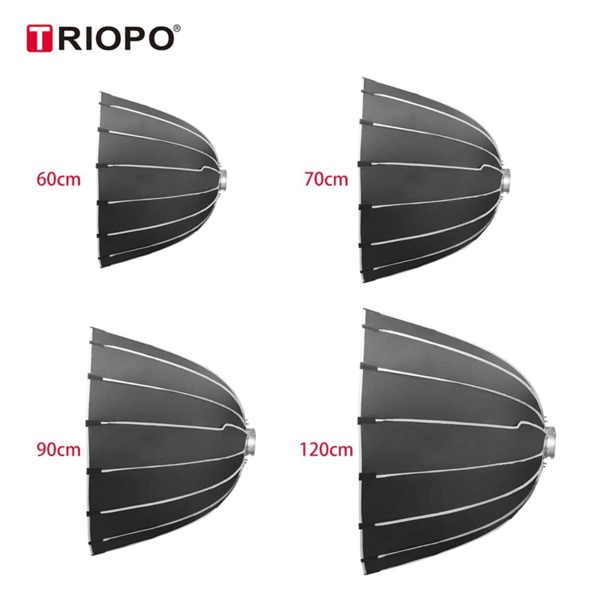 Triopo KP2-120 Hexadecagon Parabolic Softbox Bowens Mount 120cm 47.2inches for Studio Photography