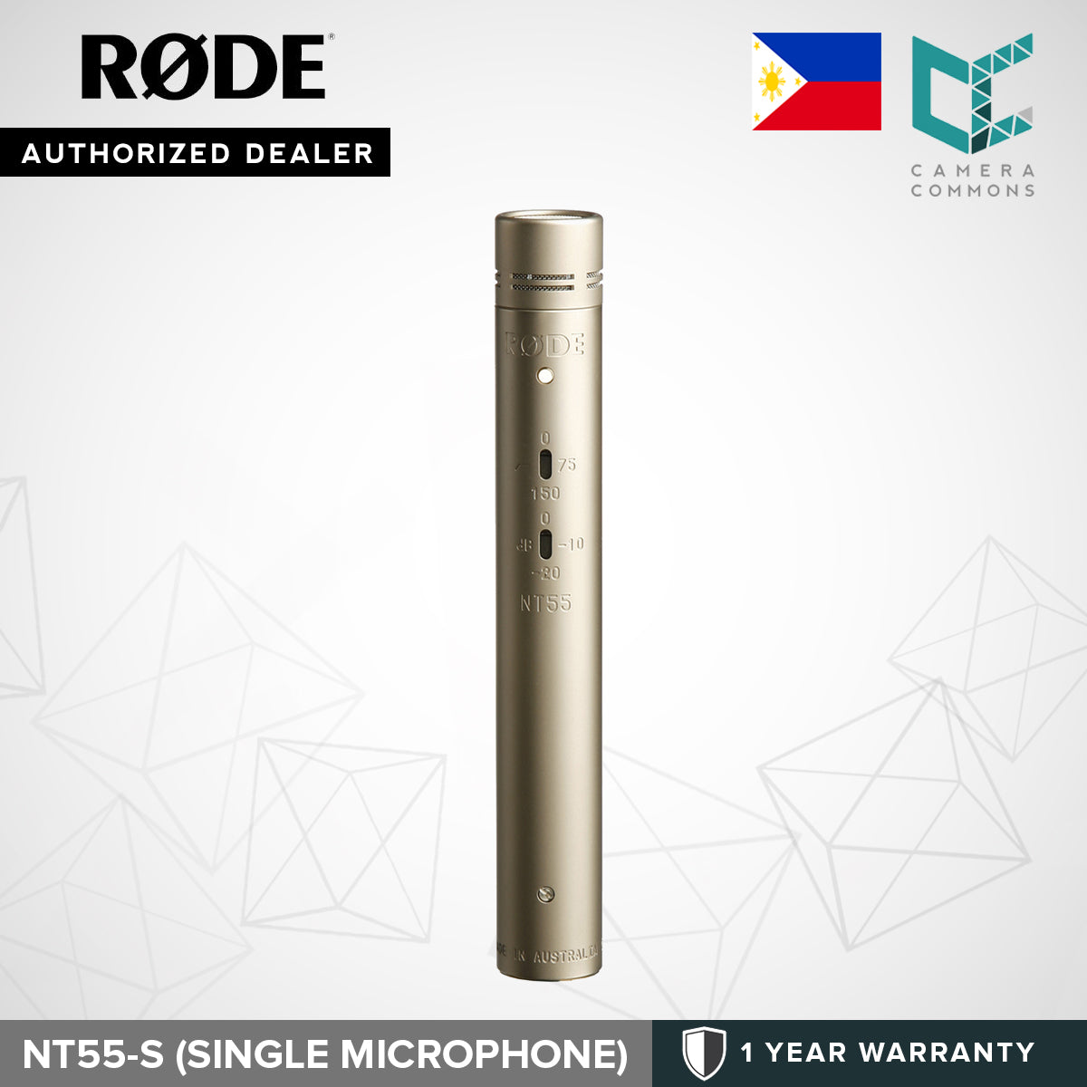 Rode NT55 Compact Condenser Microphone with Interchangeable Capsules NT55MP NT55S