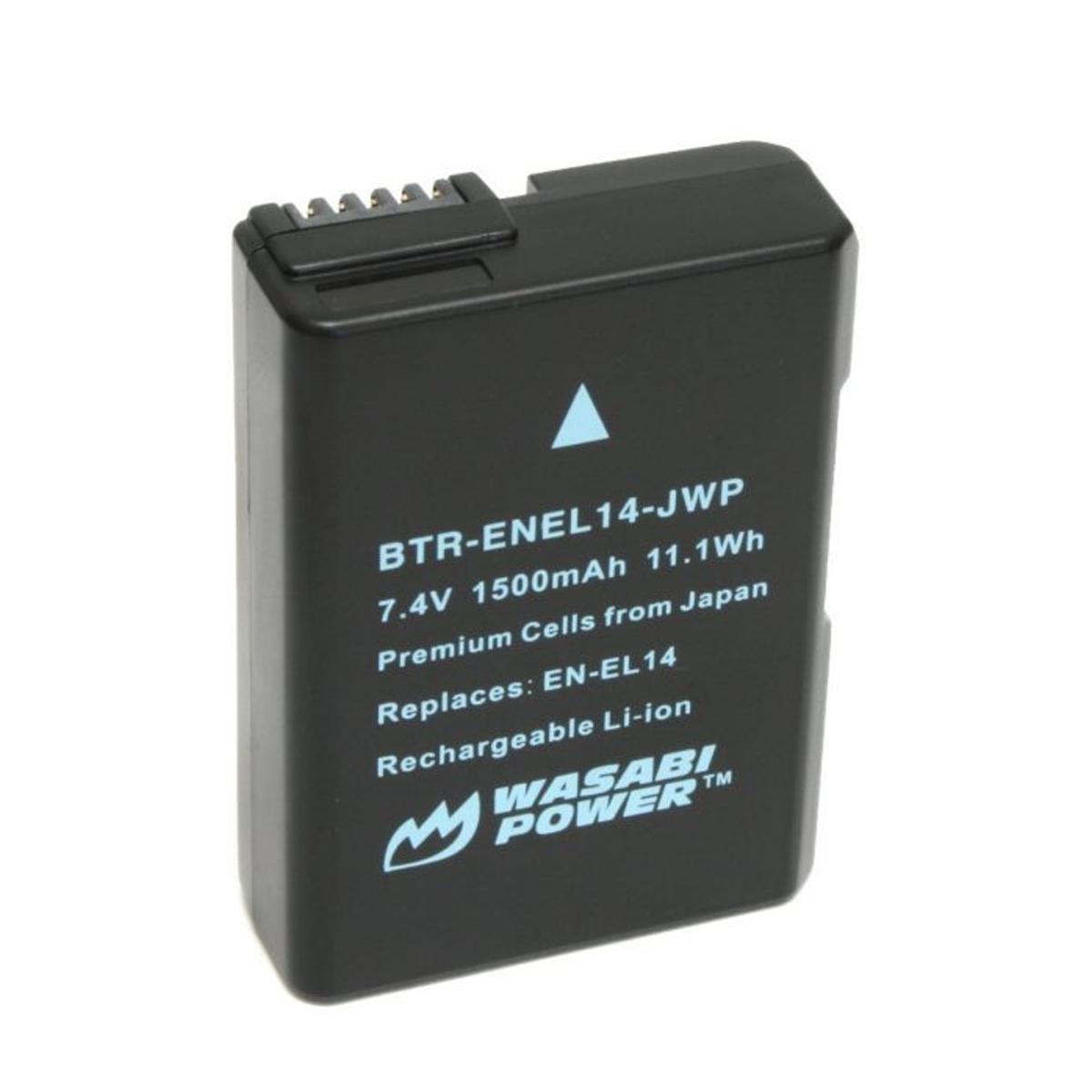 Wasabi Power EN-EL14 1pc Rechargeable Battery for Nikon Cameras ENEL14