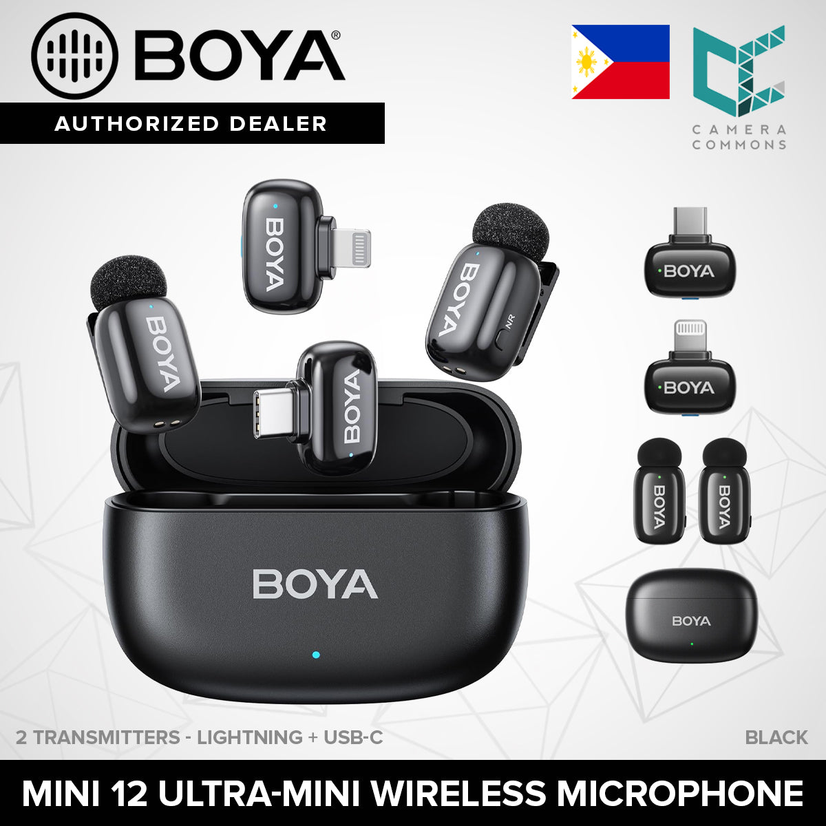 BOYA Mini Ultra-Mini Wireless Microphone System Tiny 2.4 GHz for Smartphone Mini12 Mini13ÃÂ Mini14ÃÂ Mini15