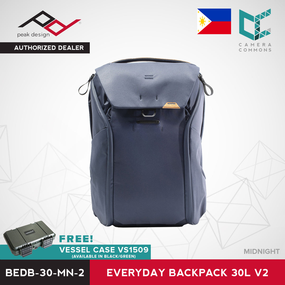 Peak Design Everyday Backpack Bag v2 30L Black Charcoal Midnight Version 2