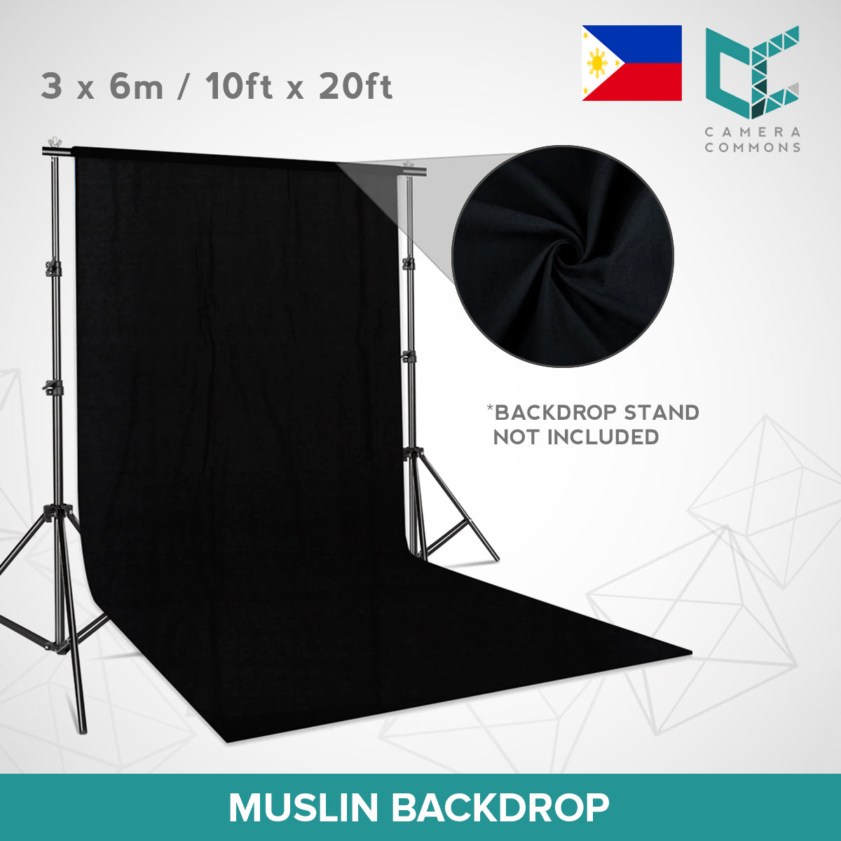Muslin Black Cloth for Photography Background Backdrop Smooth Cotton Green Screen Chromakey Photo Studio Video