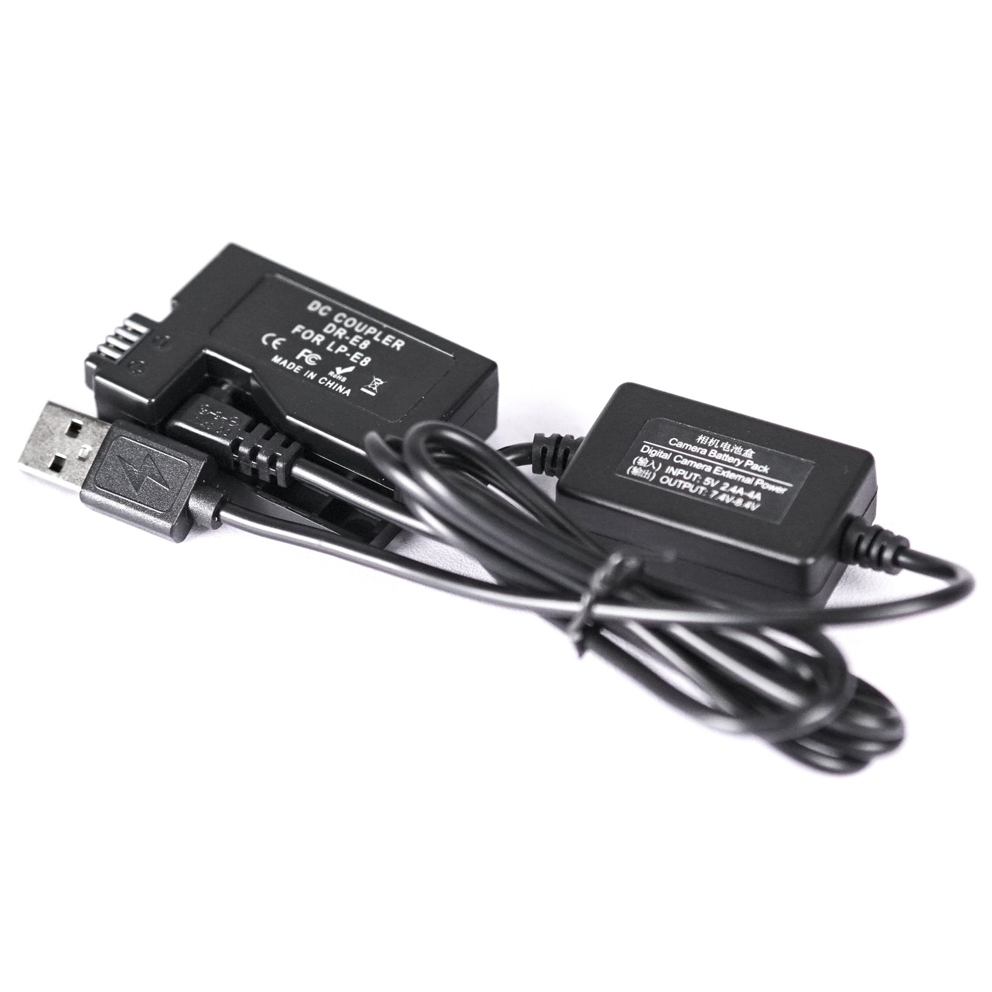 STUDIOMATE Dummy Battery LP-E8 with USB Cable for Canon Cameras E8