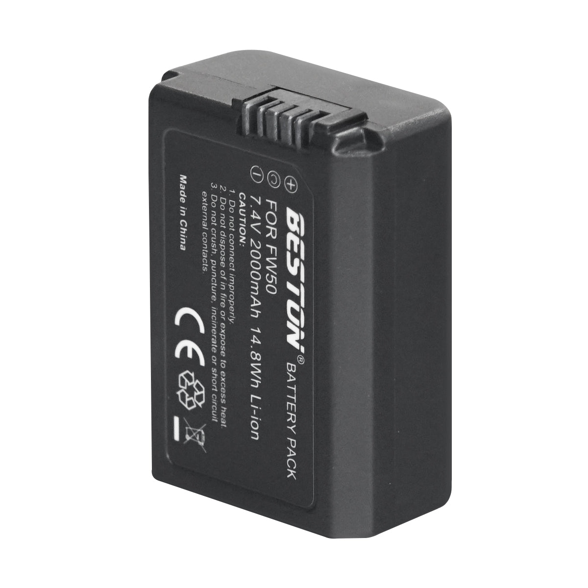 BESTON 2PCS NP-FW50 7.4V 2000mAh 14.8Wh Li-ion Camera Battery for Sony NPFW50 FW50