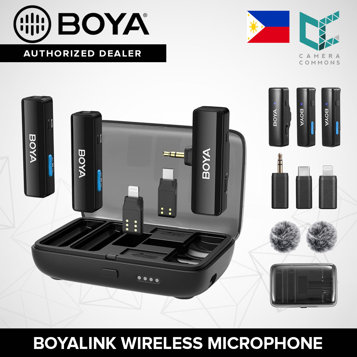 BOYA Boyalink A2 Multi-Compatible Wireless Microphone System 2.4GHz Dual-Channel