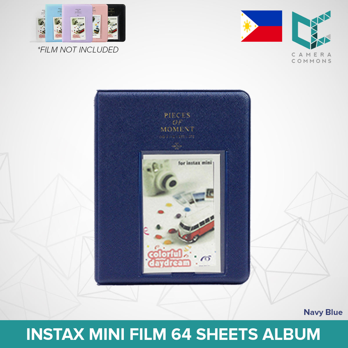 Photo Album Pieces of Moment/Memories 64 Pockets Slots Plain Color for Fujifilm Instax Mini Film