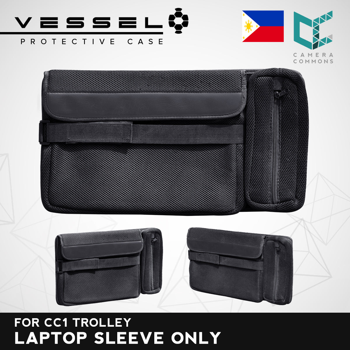 VESSEL Laptop Cover Sleeve for CC1 Trolley Hard Case (Black) Laptop Sleeve Only