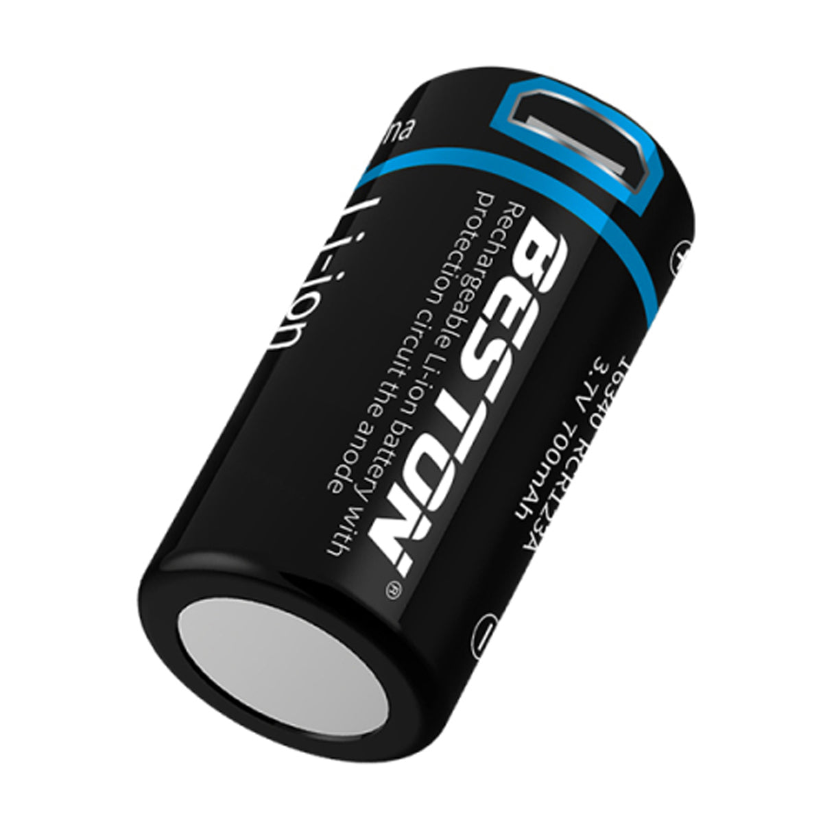Beston 3.7v 700mAh ICR 16340 RCR123A Li ion Micro USB Rechargeable Battery