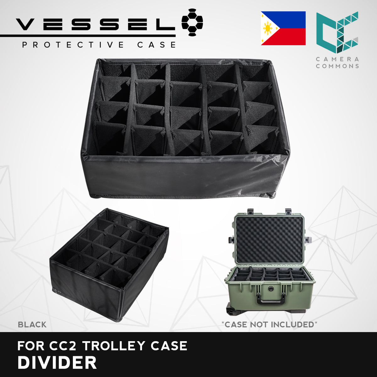 VESSEL Divider for CC2 Trolley Hard Case | Divider Only Camera Accessories