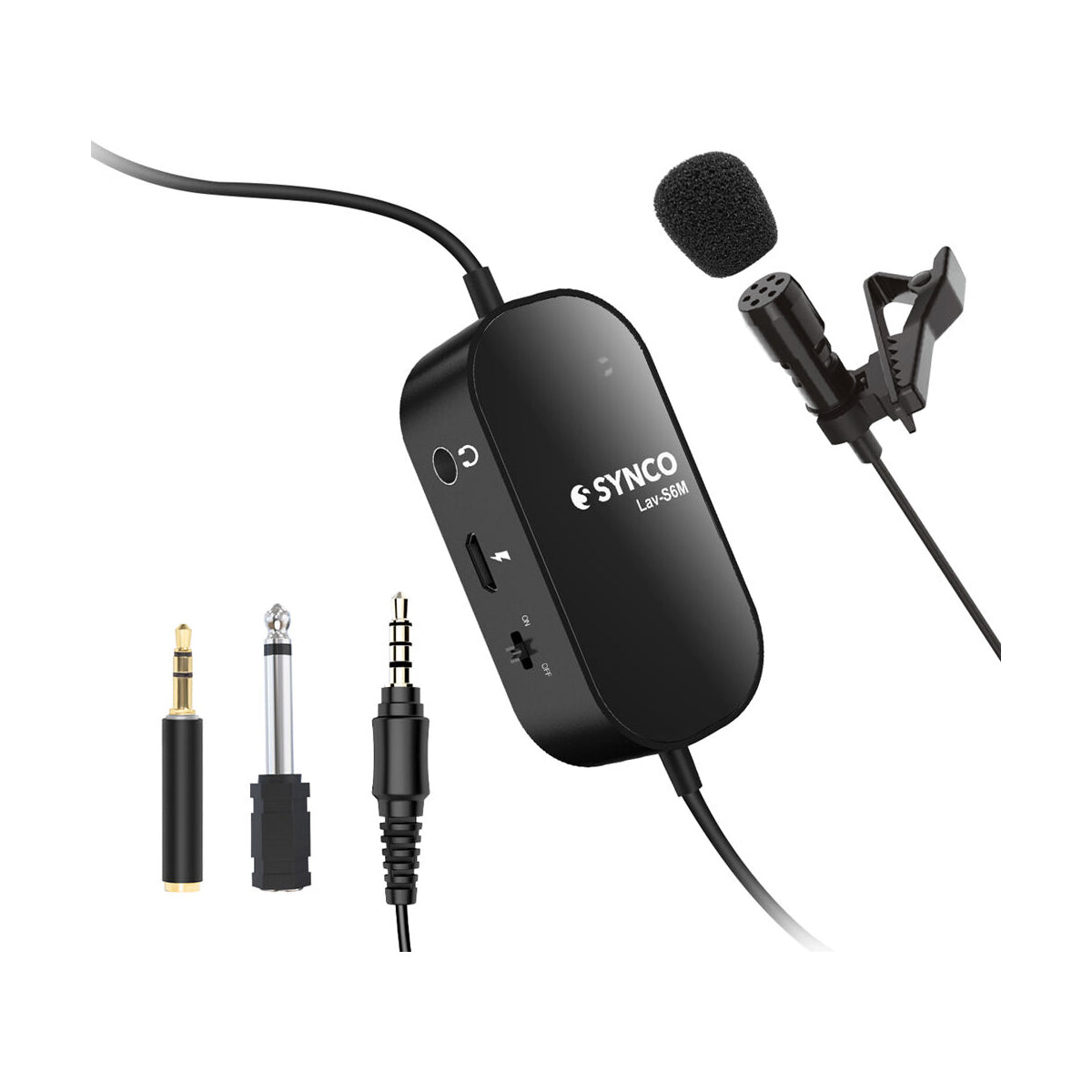 Synco Lav-S6M Monitor Clip-On Lavalier Microphone Mic for Interview Conference Live Broadcast Vlog