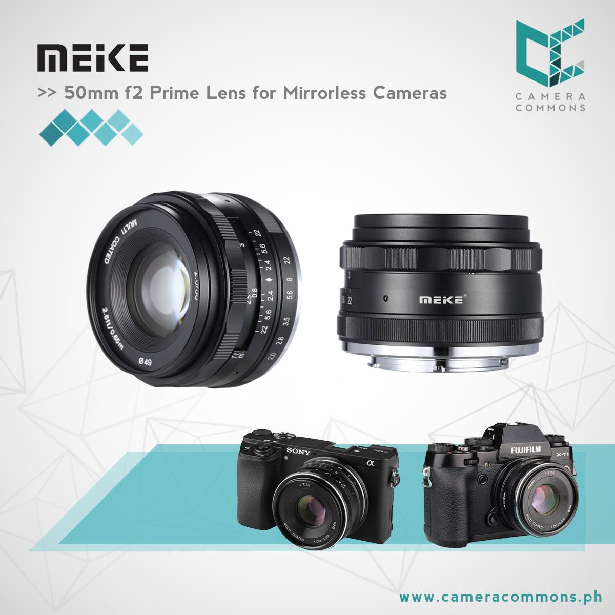 MEIKE 50mm f2.0 Large Aperture Manual Focus Lens for Fujifilm X Mount MK-50mm