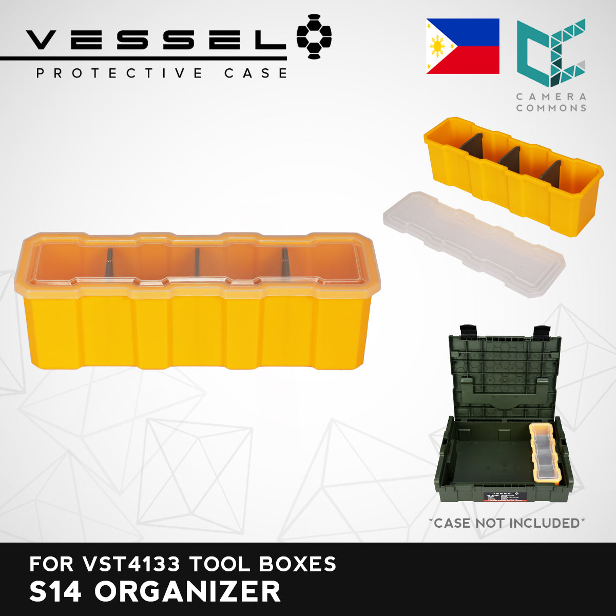 VESSEL Organizer Removable Storage Case S140 S14 for VST4133 Tool Box Series Camera Accessories