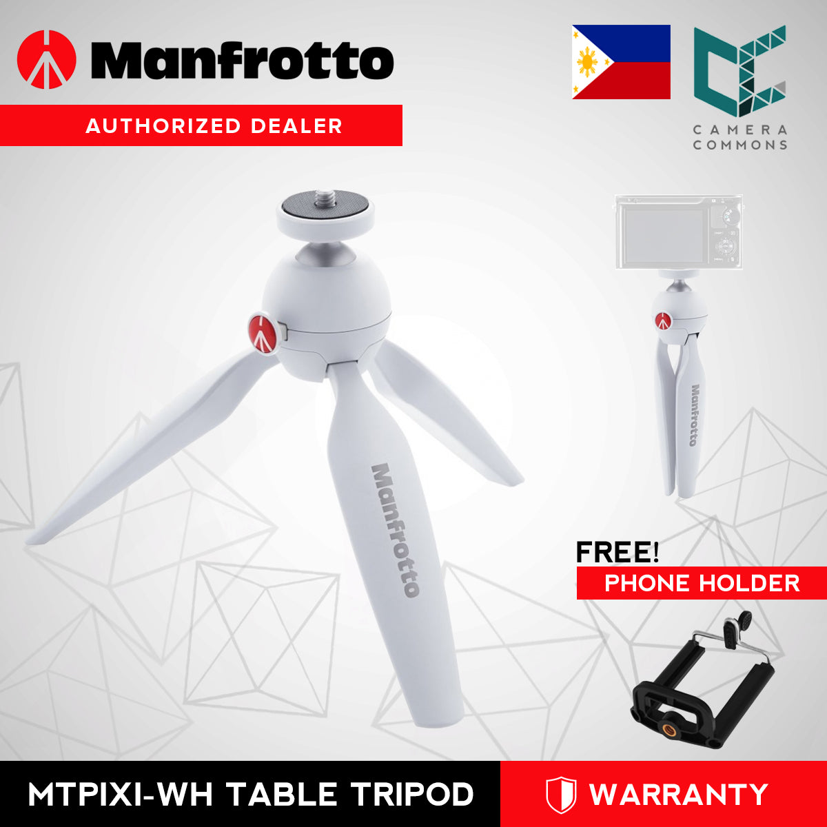 CLEARANCE Manfrotto TRIPOD MTPIXI-WH Pixi White