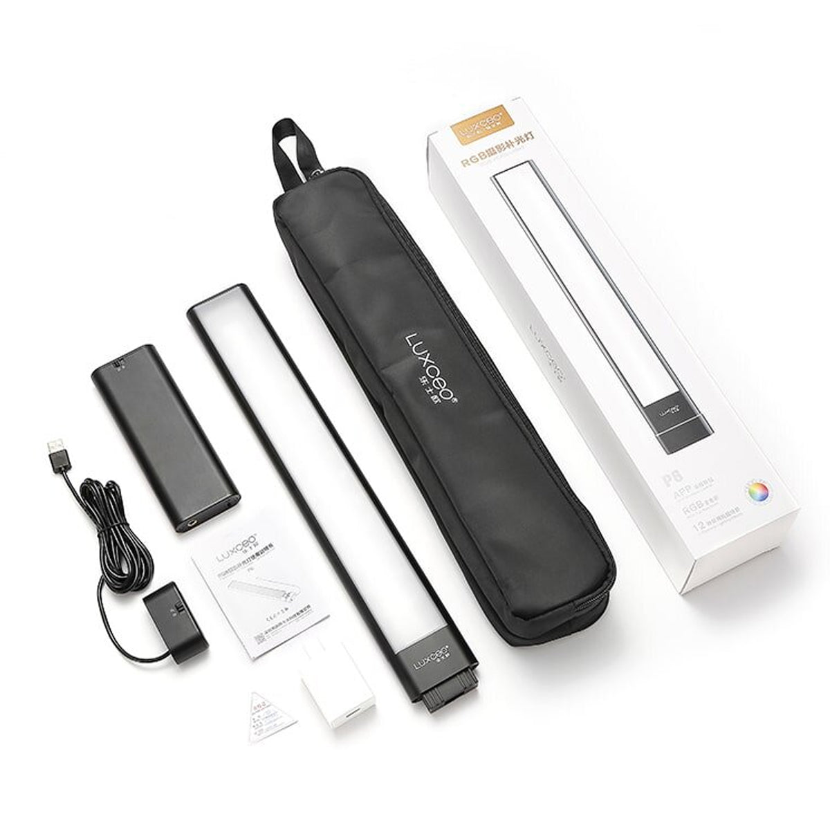 LUXCEO P6 LED Video Light Wand APP Control Full Color 12 Lighting Mode, CRIâÂÂ¥95