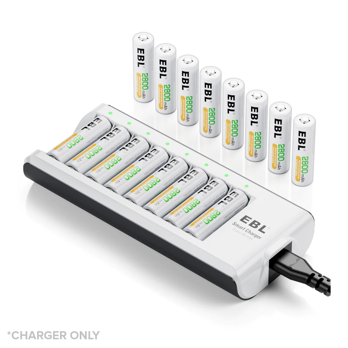 EBL 8 bay Smart Charger LN-6499 for AA AAA NIMH NICD Rechargeable Batteries LN6499